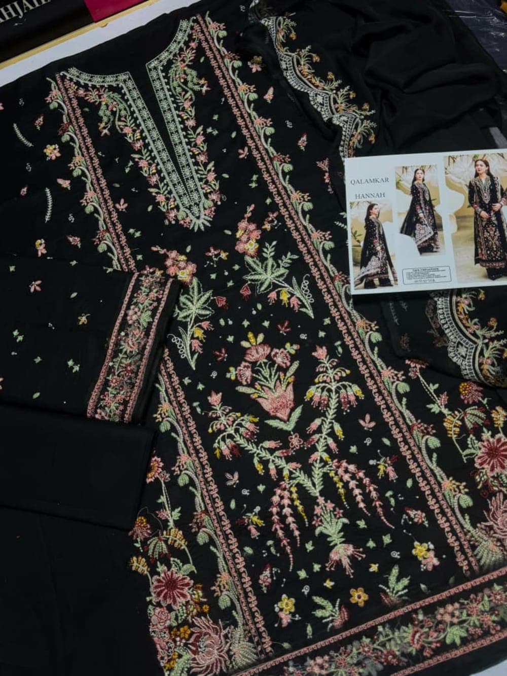 Qalamkar - SAHIL KINARE LUXURY LAWN 80/80 Lawn 3 Pieces vol-2 — image 6 of 6