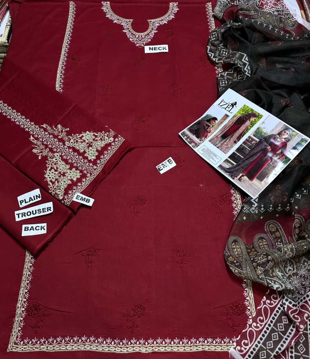 IZEL (PREMIUM LAWN) 80/80 Lawn 3 Pieces volume-2 — image 6 of 6