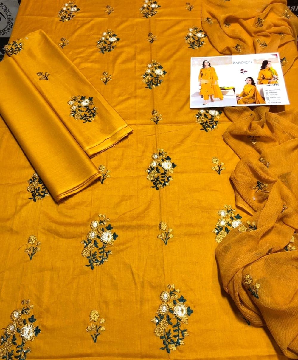 LAZULI (PREMIUM LAWN) Mustard Hill 3 Pieces — image 6 of 6